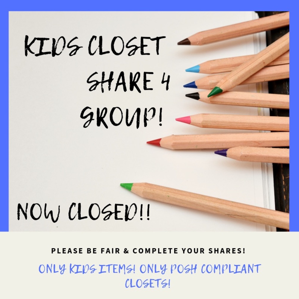 Closed Tues: Kids Closet share group: top 4  🥳